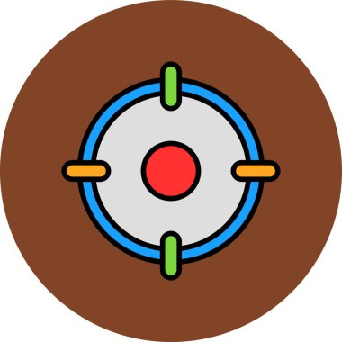 Pusula. Web simgesi basit illüstrasyon