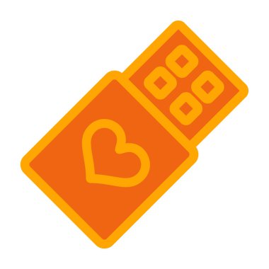 Kalp ikonu vektör illüstrasyonu