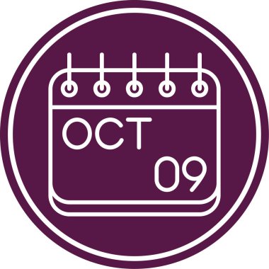 Takvim simgesinin vektör illüstrasyonu