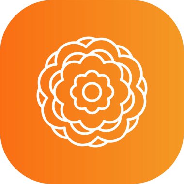 beautiful flower vector line icon