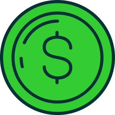 Dolar simgesi vektör illüstrasyonu