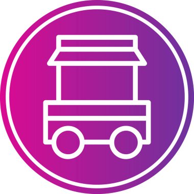 Modern kamyon simgesinin vektör çizimi