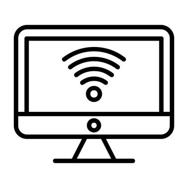 wifi vektör ince çizgi simgesi