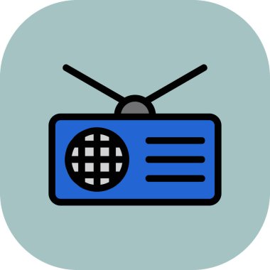 TV vektör illüstrasyon simgesi