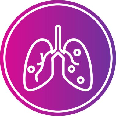 akciğer simgesi vektör illüstrasyonu