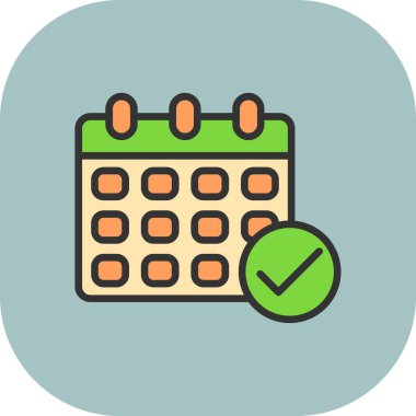 Kişisel ve ticari kullanım için takvim vektör simgesi simgesi illüstrasyonu.