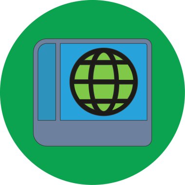 Küresel simge vektör illüstrasyonu