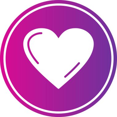 Kalp ikonu vektör illüstrasyonu