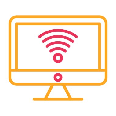 Dizüstü bilgisayar simgesi vektör çizimi