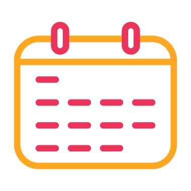 Takvim simgesi vektör illüstrasyonu