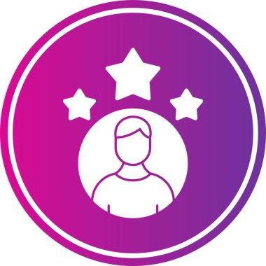 Benzersiz yıldız vektör çizgisi simgesi