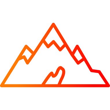 Dağlar. Web simgesi basit illüstrasyon