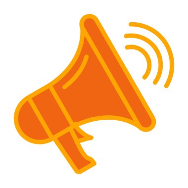 Megafon. Web simgesi basit illüstrasyon