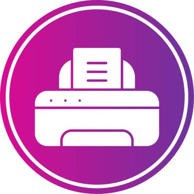 Yazıcı. Web simgesi basit illüstrasyon