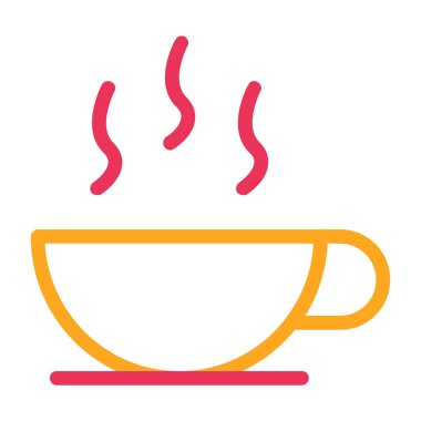 kahve fincanı simgesi, vektör illüstrasyonu