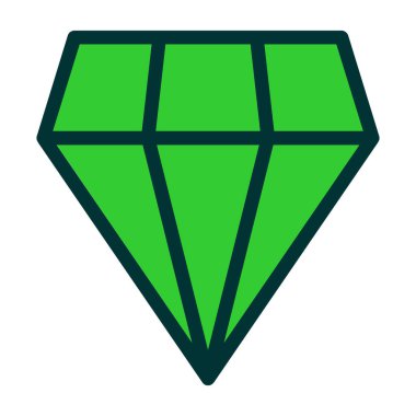 Elmas Düz Vektör Simgesi Tasarımı