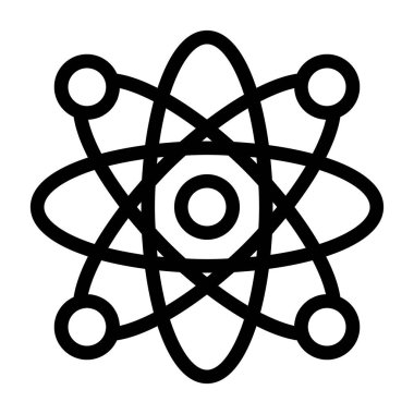 Bilim ve teknoloji çizgi vektör simgesi.