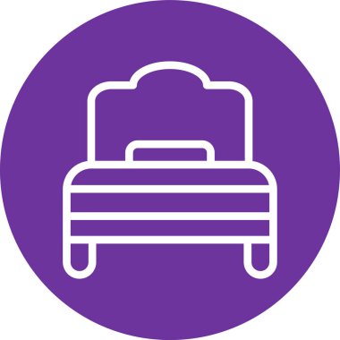 yatak ikonu vektör illüstrasyonu
