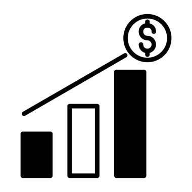 Finansal büyüme vektör simgesi
