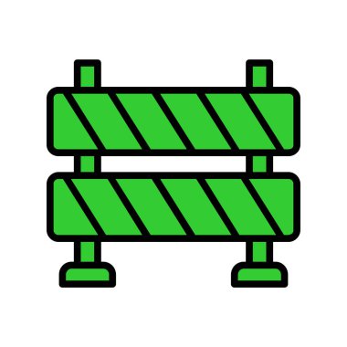 bariyer bariyeri renk vektörü simgesi