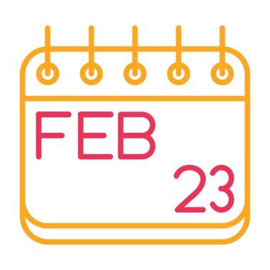 2. Gün ve 2 takvim günü takvimi ile beyaz arkaplanda yuvarlak takvim