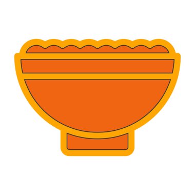 Gıda izole ikon vektör çizim tasarımı ile kase