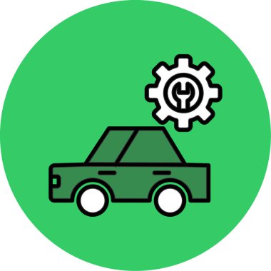 Araba modern simgesinin vektör illüstrasyonu