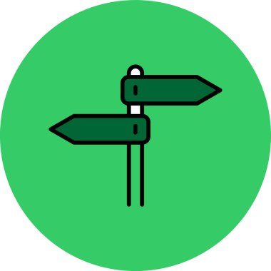 Yol simgesi vektör illüstrasyonu