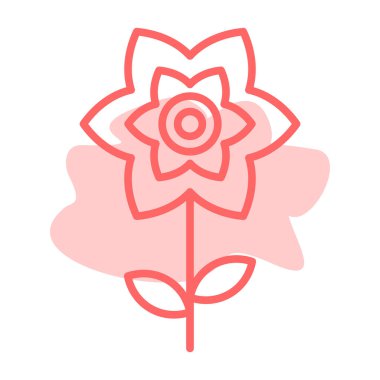 Çiçek simgesinin vektör illüstrasyonu