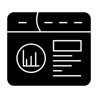 iş grafiği simgesi, vektör illüstrasyonu