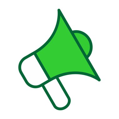 yeşil megafon simgesi, basit biçim