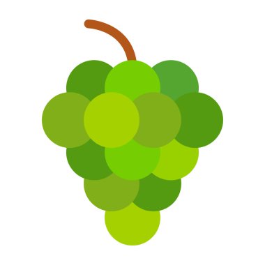 Üzüm meyvesi ikonu. düz dizayn