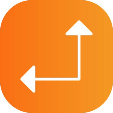 Düz biçimli ok yönü simgesi