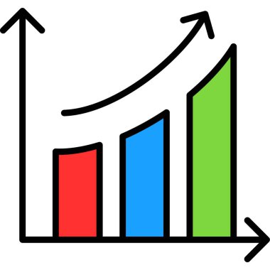iş grafiği simgesi - taslak biçimi