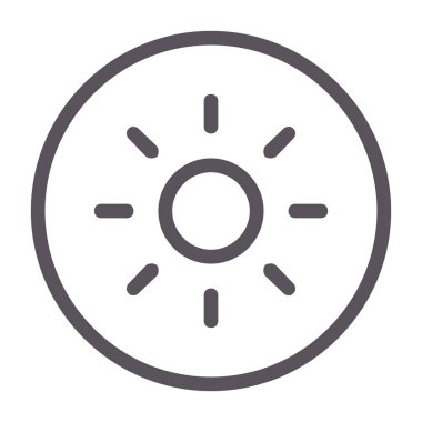 Güneş vektör simgesi modern çizgi tasarımı çizimi