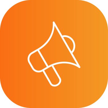 Megafon. Web simgesi basit illüstrasyon