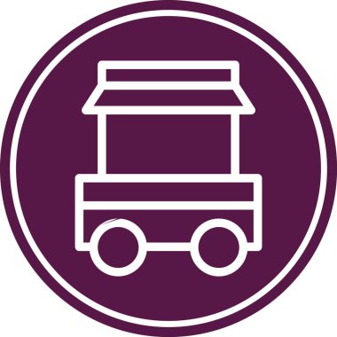 Yemek kamyonu simgesinin vektör çizimi