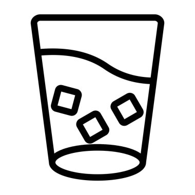 içki web renk ikonu vektör resimlemesi