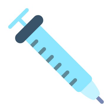 Şırınga düz simgesi, vektör illüstrasyon tasarımı