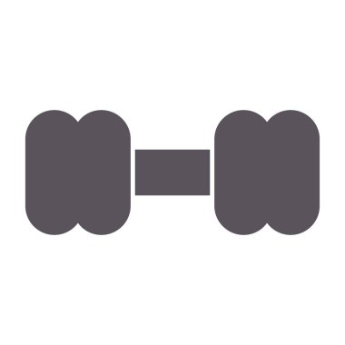 Spor salonunun düz stil ikonunda dambıl fitness ekipmanı