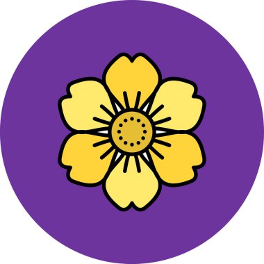 çiçek vektör simgesi modern illüstrasyon