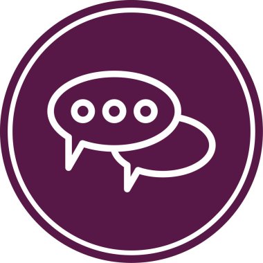 Kabarcık sohbet simge vektör çizim