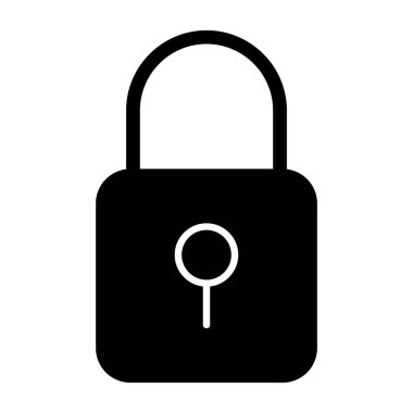 kilit simgesi, vektör illüstrasyon tasarımı
