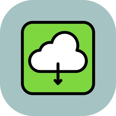 bulut hesaplama simgesi, vektör illüstrasyonu