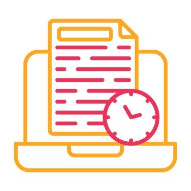 Saat simgesi vektör illüstrasyonu