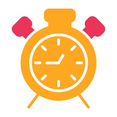 Alarm saat simgesi vektör illüstrasyonu