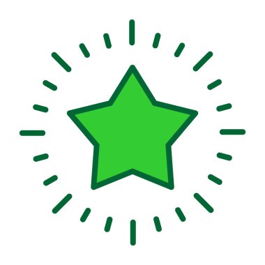 Şeffaf bir arkaplanda yıldız vektör çizimi. Birinci kalite semboller. Konsept ve grafik tasarımı için vuruş simgesi.