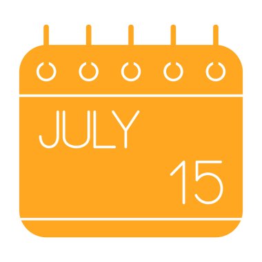 Uzun gölge takvim tarihli illüstrasyon Haziran.