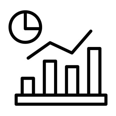 iş grafiği vektör çizgisi simgesi dekoru