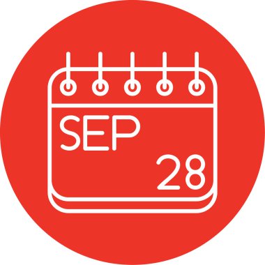 takvim çizgisi simgesi, vektör tasarımı